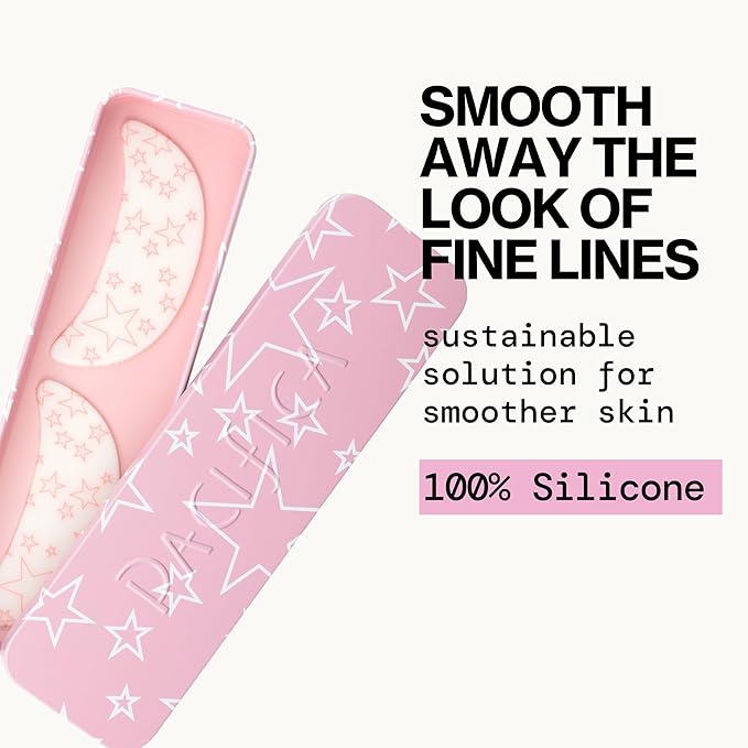 Pacifica Beauty Reusable Smile Line Mask, Skincare, Silicone Mask, For Fine Lines and Wrinkles, Lift and Firm, Pair with Serum, Storage Tin Included, Skin Care, Smile Line Patches, Vegan, 2 Pieces