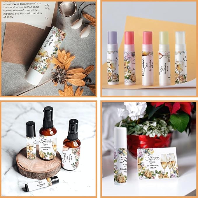 OLYCRAFT 100Pcs Self-Adhesive Lip Balm Tag