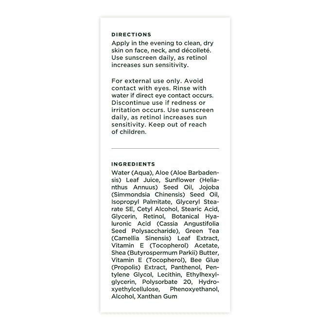 Tree of Life Beauty Moisturizer, Retinol Face Cream - Anti-Aging & Brightens Skin, Reduces Fine Lines & Wrinkles- Dermatologist-Tested to Sensitive Skin - Non-Greasy Facial Skin Care - 1.7 FlOz