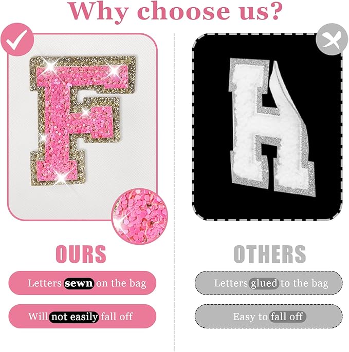 Personalized initial letter makeup bag,