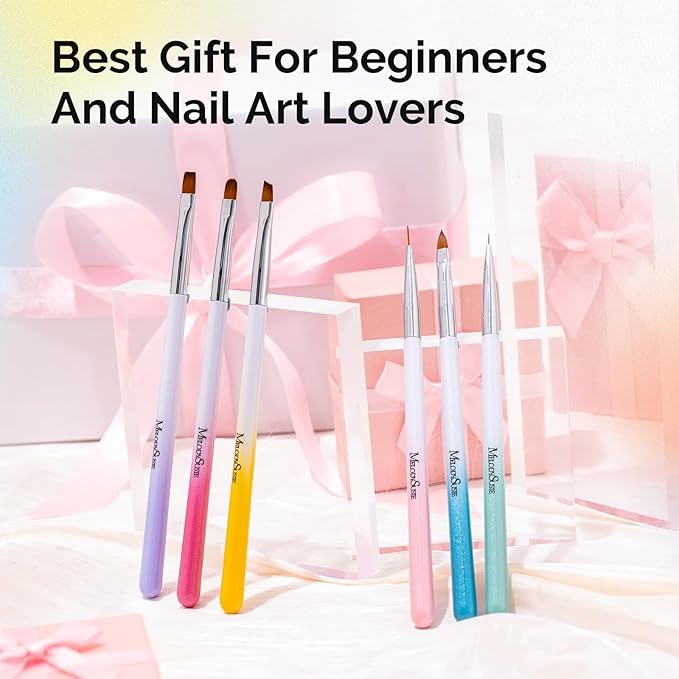 MelodySusie Nail Art Brushes Set,6pcs