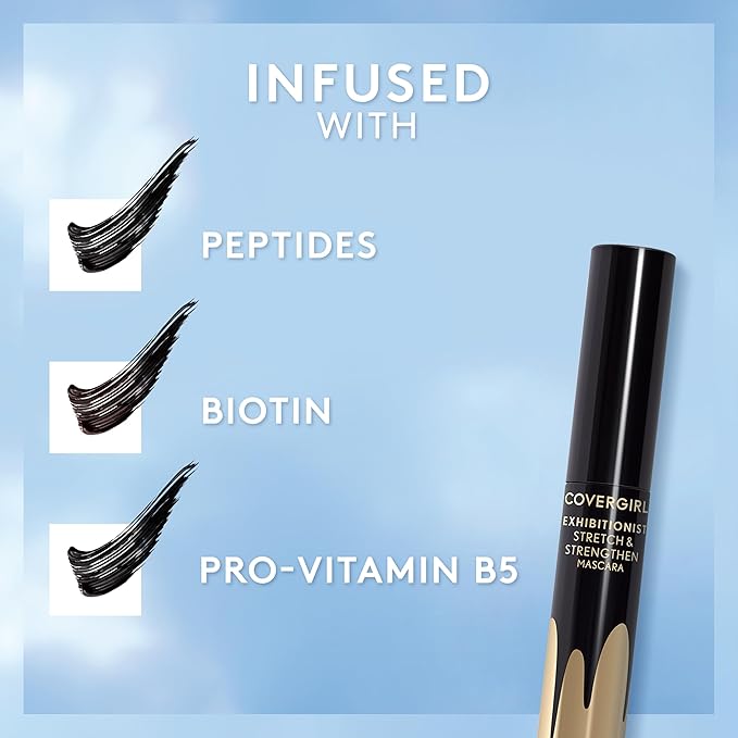 COVERGIRL Exhibitionist Stretch & Strengthen Mascara, Black Brown
