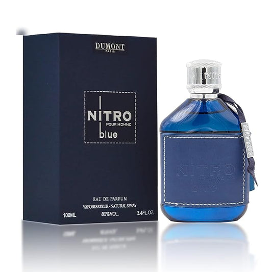 Nitro Blue Eau De Parfum - Uplifting Floral & Woody Fragrance - 3.4 Fl Oz