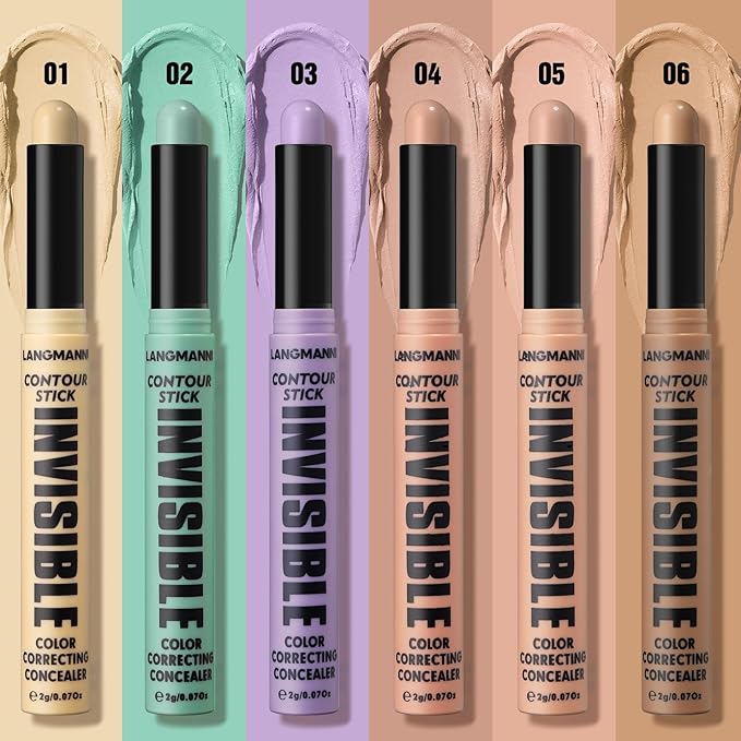 LANGMANNI Multi-Use Face Contour Stick,Highlighter & Concealer Stick,