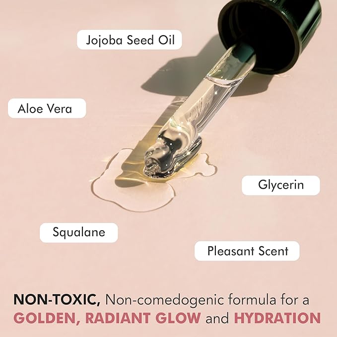 Self Tanning Drops for Face - USA Made with Organic & Natural Ingredients, Bronzing Face Tanning Drops with Aloe Vera, Non Toxic Self Tanner for Sunless Fake Tan & Natural Glow, Cruelty & Toxin Free