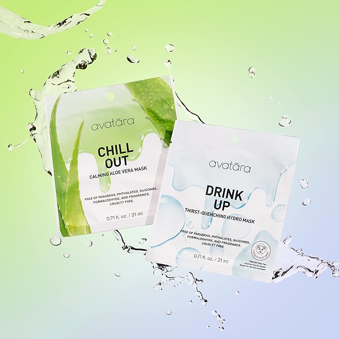 Avatara Chill Out Face Masks, 15 Hydrating