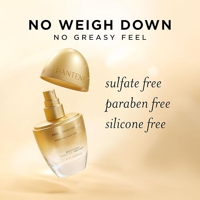 Pantene Pro-V Daily Repair Mist, Weightless Leave-On Treatment Strengthens & Rebuilds Damaged Hair, Reduces Breakage with Pro-Vitamin B5, 2.5 Fl Oz