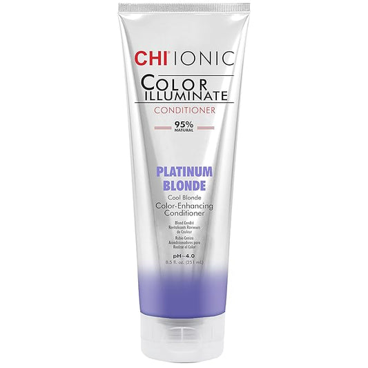CHI Color Illuminate Conditioner, Helps Maintain Fresh Color In Natural & Color-Treated Hair, Sulfate, Paraben, & Cruelty-Free, Platinum Blonde, 8.5 Oz