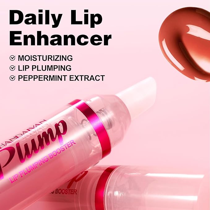 Erinde Lip Plumper Gloss, Natural Ginger Lip Plumping Booster Lip Plumping Oil, Ultra-Hydrating & Nourishing Plump Lip Plumper, Glossy Finish Fuller Lip Plumping Lip Gloss for Women Girls, G05