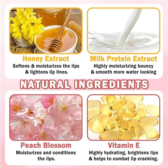 4PCS Hydrating Clear Lip Oil,Jelly Honey Lip Gloss Oil,Korean Big Brush Lip Oil,Long-lasting Moisturizing Nourishing Lip Balm,Plumping Lip Fresh Texture Clear Lip Gloss,Makeup Lip Care Tools