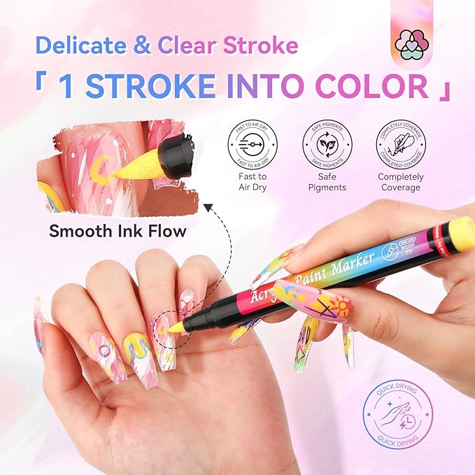 Saviland nail art pens set: