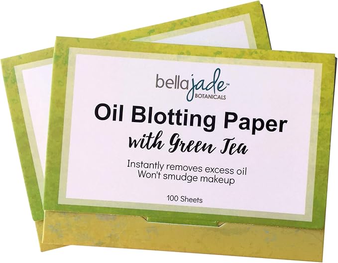 Oil Blotting Paper Sheets – Instantly Absorbs Excess (green tea)
