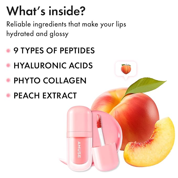 Amuse SEOUL BEBE TINT - 01 BOKSOONGA LOVE | 24-hour Long-lasting Lip Stain, Plumping, Hydrating, Moisturizing, No Peel Off, Lip Care, Treatment, Non Sticky, Korean Lip Tint for Dry Lips