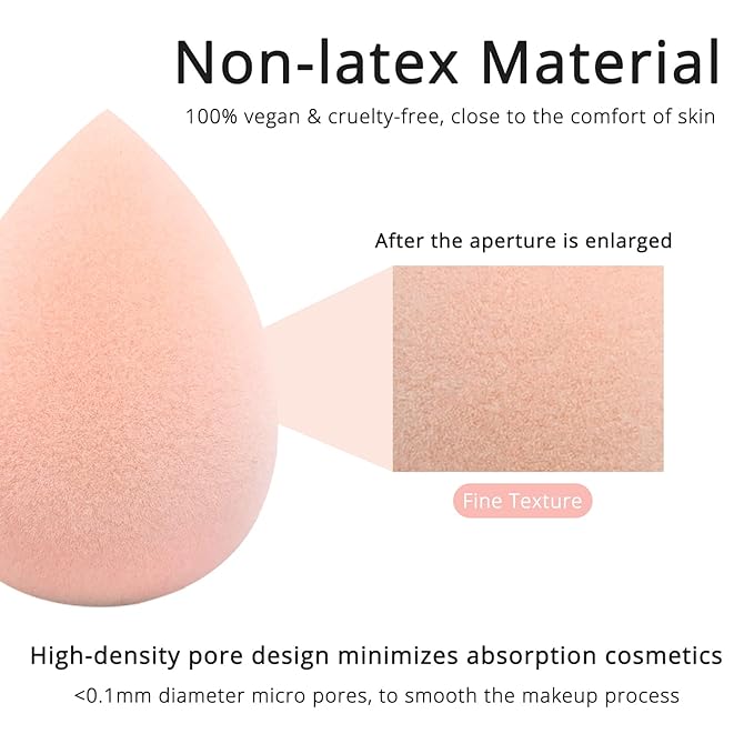 BEAKEY Makeup Sponge Set, Foundation Blending Sponge, Beauty