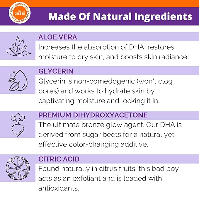 Sun Laboratories By Giesee Ultra Dark Spray Tan Solution 16 oz - Professional Airbrush Tanning Machine, Non-Toxic Self Tanner Kit