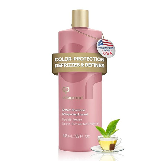 ColorProof Smooth Shampoo 32 Fl. Oz. Smoothing Anti-Frizz Shampoo with with a Frizz-Fighting, Gentle, Cleansing, Hydrating Color-Protection Formula for Color Treated Hair, White Tea Scent