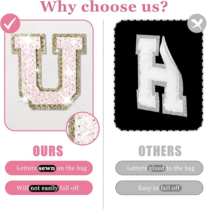 Personalized initial letter patch makeup