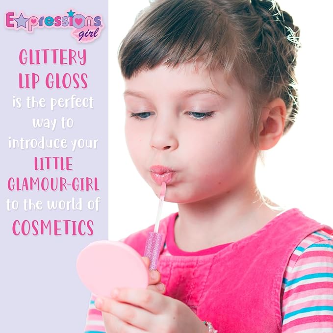 14pc Fruity Flavored Lip Gloss Set - Lip Gloss in Assorted Fruity Flavors, Non Toxic Makeup for Kids & Teens