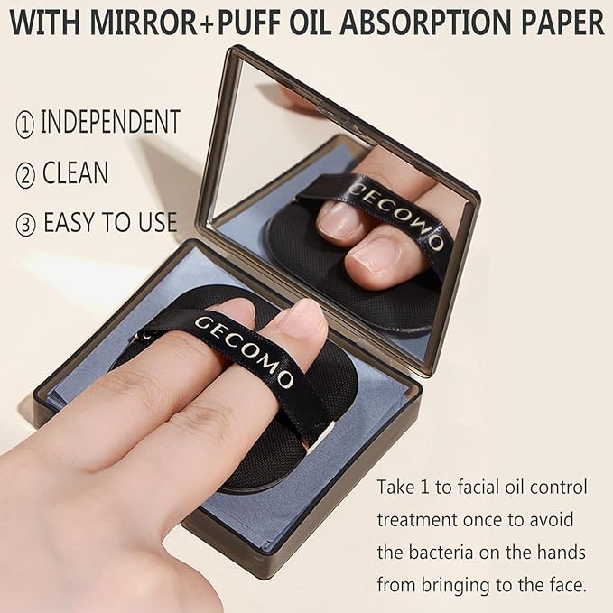 Natural Bamboo Charcoal Facial Oil Blotting Paper,100pcs Oil