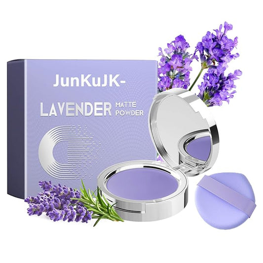 Lavender Matte Powder,Long Lasting Oil Control Lavender Setting Skin Types