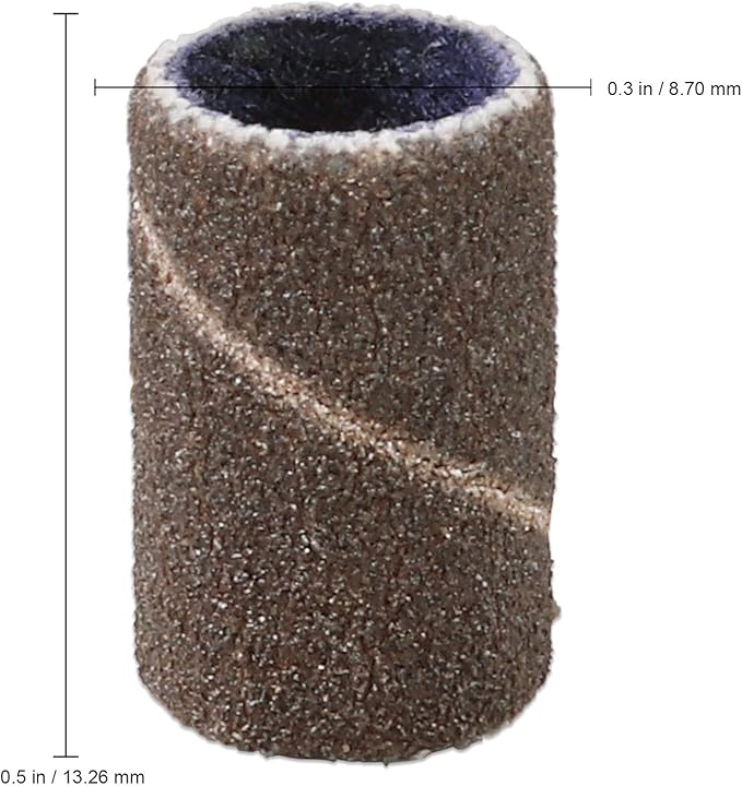 PANA 100 Pieces Nail Sanding Bands Professional Nail Manicure Great Fit for Nail Drill Bits for Acrylic Nails (240 Grit, Brown)