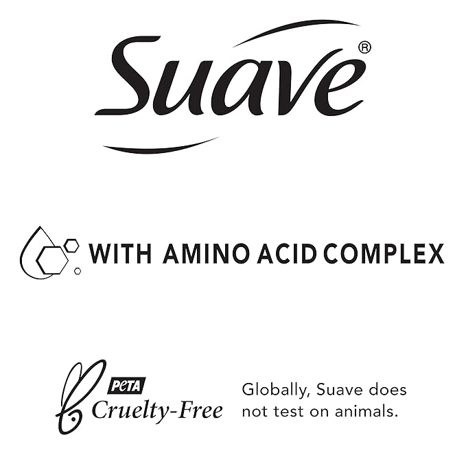 Suave Pink Luscious Curls Shampoo for Defining Curly Hair with Amino Acid Complex 16.5 oz