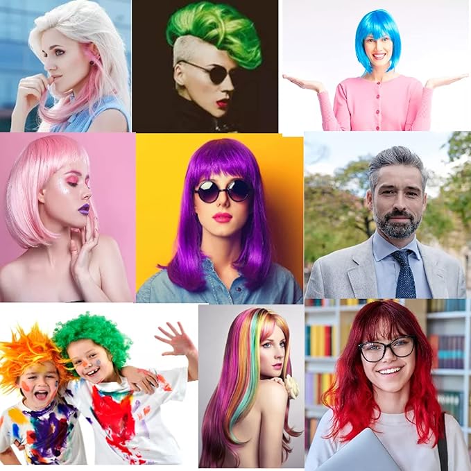 Green Puprle Red Gray Temporary