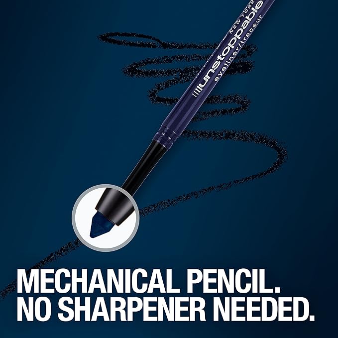 Maybelline Unstoppable Waterproof Mechanical Brown Eyeliner Pencil, Easy to Apply, Smooth Glide, Up to 24 Hour Wear, Cinnabar