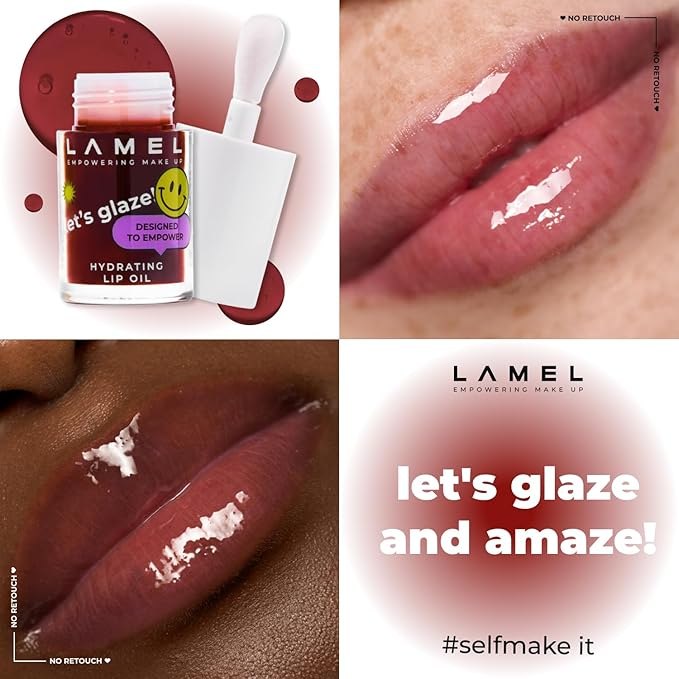 Lamel Hydrating Lip Oil LET`S GLAZE - Hydrating Lip