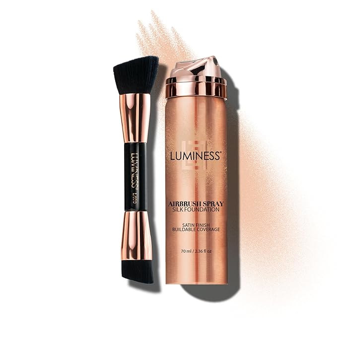 LUMINESS Silk Airbrush Spray Foundation & Buffing Brush Neutral Fair