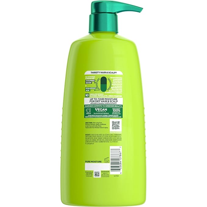Garnier Fructis Pure Moisture Hydrating Conditioner for Dry Hair and Scalp, 32.3 Fl Oz, 1 Count (Packaging May Vary) (Pack of 2)