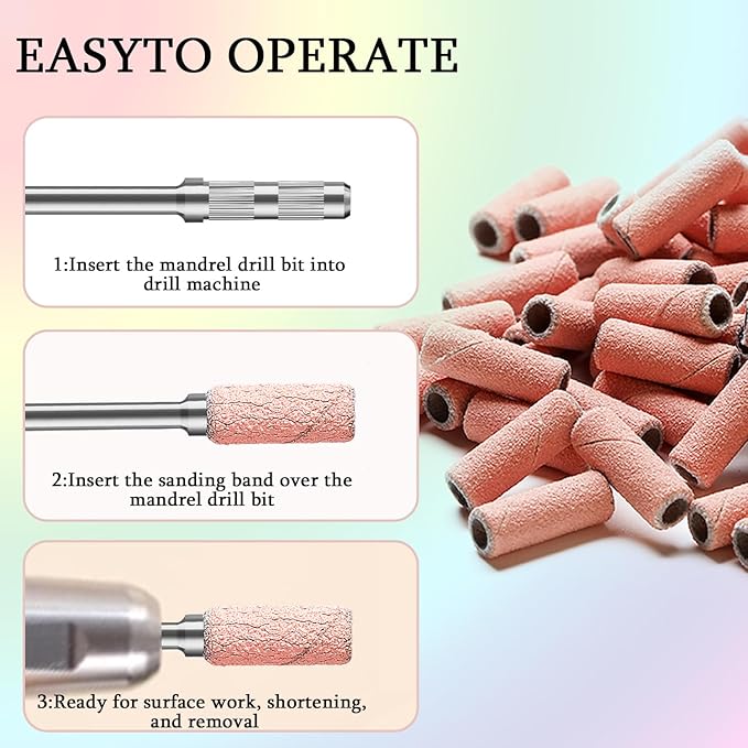 100pcs Nail Drill Bits Small