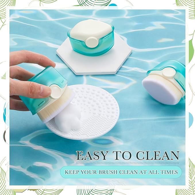 4 Pcs Sunscreen Applicator for Kids,sunscreen Brush Sunblock Applicator with Protective Case for Kids Baby Adult Sun Lotion Applicator Sun Cream Brush for Kids Women