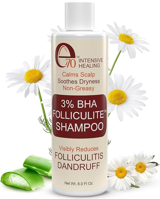 3% BHA Folliculitis Shampoo - Clarifying Shampoo with Salicylic Acid, Tea Tree Oil & Chamomile Extracts - Ideal for Flaky, Irritated & Dry Itchy Scalp, 8 fl. oz