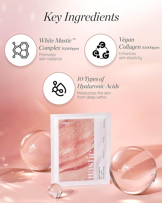 White Mastic Face Mask (Collagen Volume, Sagging