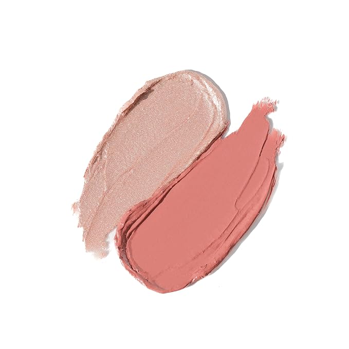 Wander Beauty On-the-Glow Blush and Illuminator - Dusk/Nude Glow - 7-in-1 Hydrating Cream Blush & Highlighting Stick - Stick Blush for Cheeks, Lip, Face & Body - Highlighter Makeup & Blush - 0.4 oz