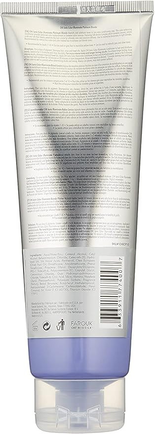CHI Color Illuminate Conditioner, Helps Maintain Fresh Color In Natural & Color-Treated Hair, Sulfate, Paraben, & Cruelty-Free, Platinum Blonde, 8.5 Oz