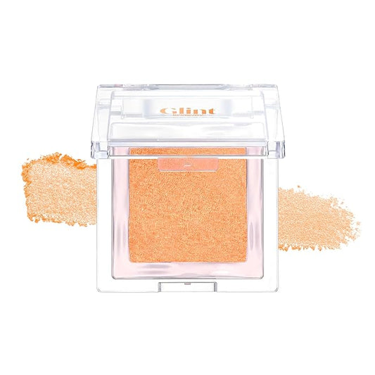 Glint Baked Blush (Eternal Breeze, 0.08oz) - Long-Lasting, All-Day Face Blush Powder for a Natural Look. Korean Skin Care, Korean Makeup. Blendable Color for Eyes, Cheeks & Body.