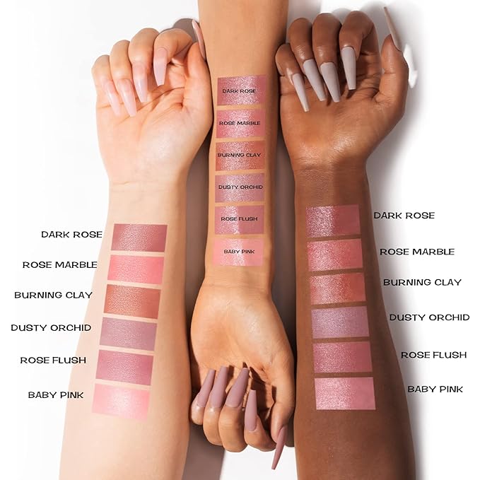 FOCALLURE Cream Blush Makeup,Buildable Blush Stick for Cheeks,Matte Stick,ROSE FLUSH