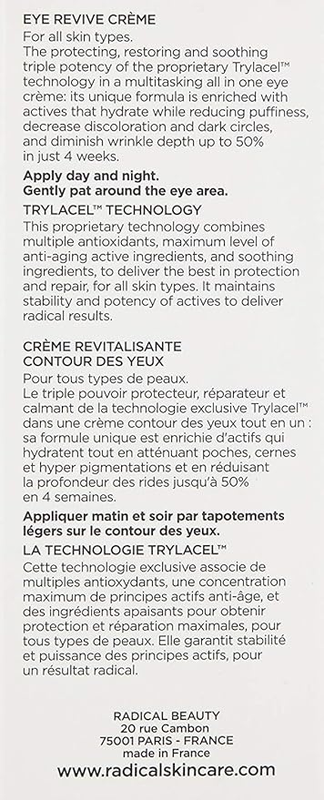 Radical Skincare Eye Revive Creme -