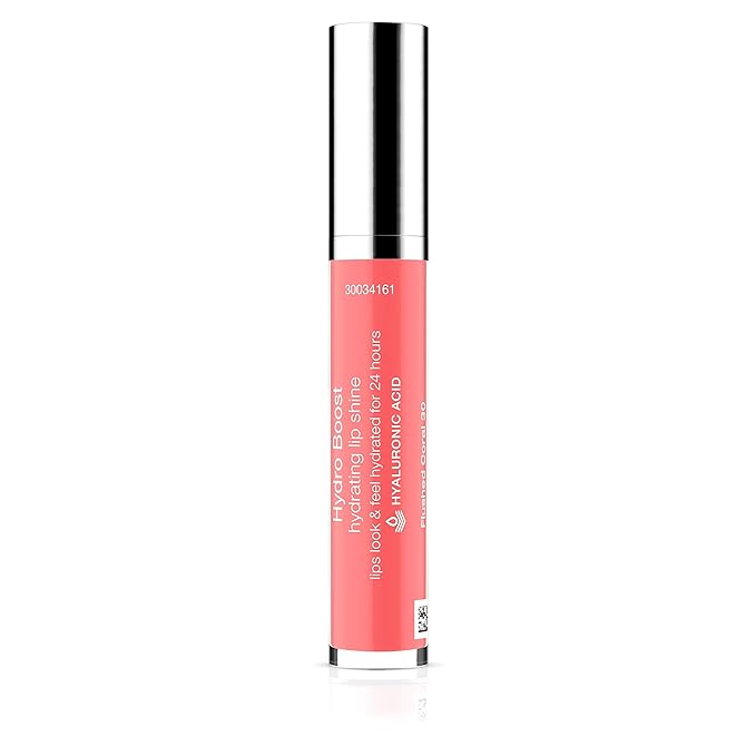 Neutrogena Hydro Boost Hydrating Lip Shine, 30 Flushed Coral Color 0.10 Oz