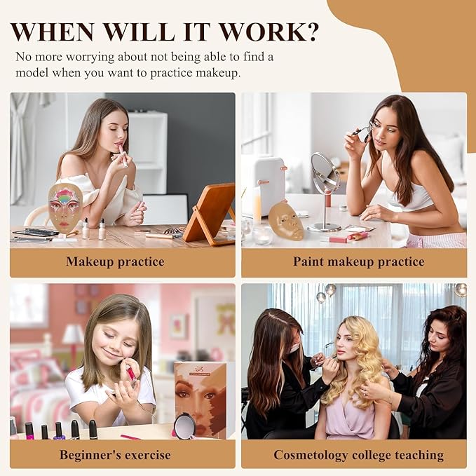 Make Up Practice Face, Face Painting Mannequin Head