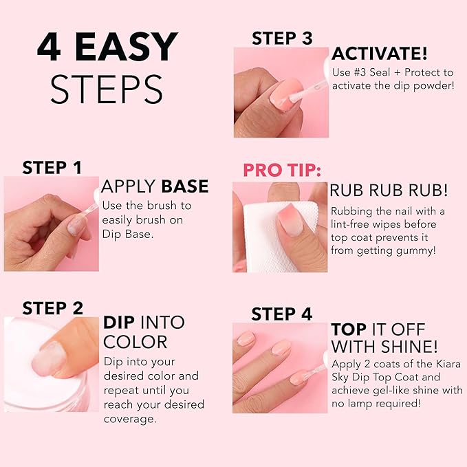 Kiara Sky Long Lasting Nail Dip Powder Pink Razzleberry Smash 1 oz