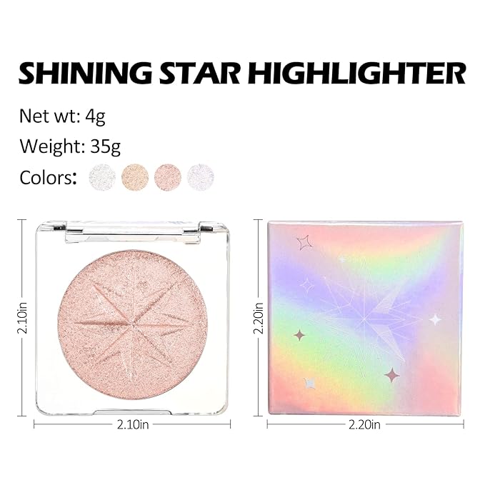 Erinde Pearl Shimmer Glitter Highlighter Highlight Makeup Contour