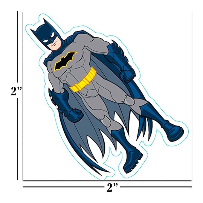 Batman Tattoos Party Favors Bundle ~ 72 Perforated Individual 2" x 2" Batman Temporary Tattoos for Kids Boys Girls (Batman Party Supplies)