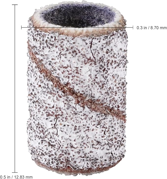 PANA 100 Pieces Large Nail Sanding Bands Professional Nail Manicure Great Fit for Nail Drill Bits for Acrylic Nails (100 Grit, Zebra)