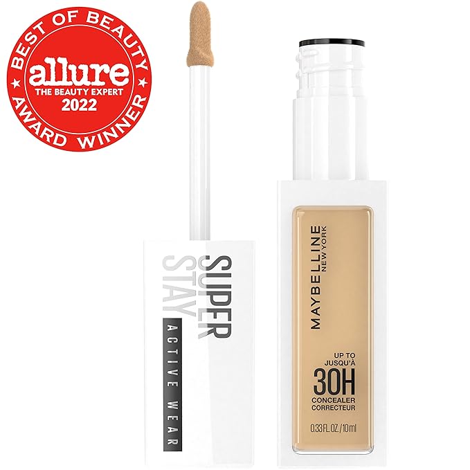 Maybelline Super Stay Liquid Concealer Makeup, Full Coverage Concealer, Up to 30 Hour Wear, Transfer Resistant, Natural Matte Finish, Oil-free, Available in 16 Shades, 27, 1 Count