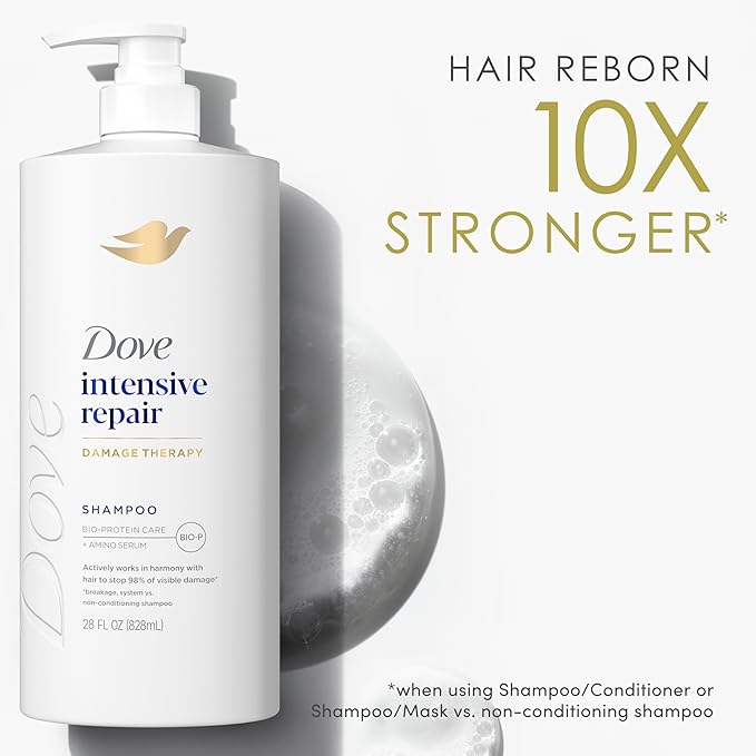 Dove Shampoo Intensive Repair for Damaged Hair with Bio-Protein Care Technology and Amino Serum 28 Fl Oz