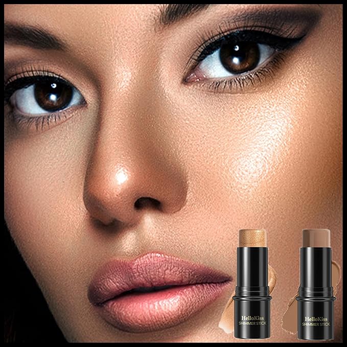 MIELIKKI 2Pcs Cream Contour Stick Makeup, Highlighter Stick