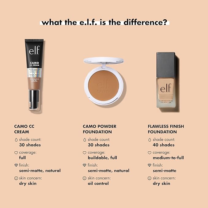 e.l.f. Flawless Satin Foundation, Lightweight & Medium Coverage, Semi-Matte Finish, Vegan & Cruelty-Free, Chai, 0.68 Fl Oz (20mL)